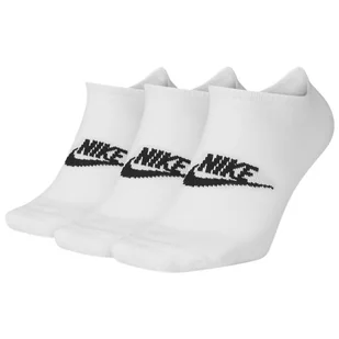 Nike, Skarpety sportowe, 3-pack, NSW Everyday Essential SK0111 100, biały, rozmiar 42/46 - Skarpetki damskie - miniaturka - grafika 1