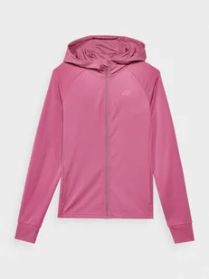 Damska bluza treningowa 4F 4FWAW24TFSWF406 - różowa - Bluzy sportowe damskie - miniaturka - grafika 1