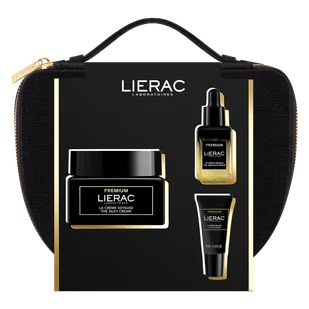 Zestaw Lierac Premium, krem jedwabisty, 50 ml + serum odmładzające, 13 ml + krem pod oczy, 5 ml + kosmetyczka w prezencie - Zestawy kosmetyków damskich - miniaturka - grafika 1