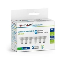 Żarówki LED - Żarówka LED V-TAC 4,5W GU10 SMD 110st Mleczna Szybka (Opak. 6szt) VT-2225 6400K 400lm - miniaturka - grafika 1