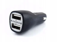 Ładowarki samochodowe - ŁADOWARKA SAMOCHODOWA USB 12/24V CZARNA 1 i 2,1mA - miniaturka - grafika 1