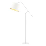 Lampy stojące - Lampa podłogowa, Foya gold, 77x170 cm, biały klosz ze złotym wnętrzem - miniaturka - grafika 1
