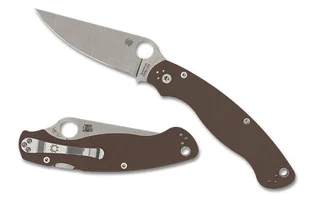 Nóż składany Spyderco Military 2 Sprint Run Brown G10, Satin CPM 15V by Sal i Eric Glesser (C36GPBN15V2) - Noże - miniaturka - grafika 1