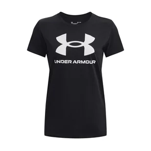 Damska Koszulka z krótkim rękawem UNDER ARMOUR UA W SPORTSTYLE LOGO SS 1356305-001 – Czarny - Koszulki i topy damskie - miniaturka - grafika 1