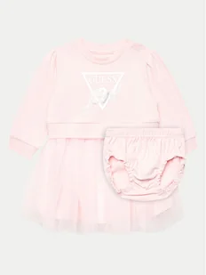 Guess Sukienka codzienna A4YK03 KB8R0 Różowy Regular Fit - Sukienki i spódniczki dla dziewczynek - miniaturka - grafika 1