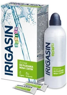 Aflofarm Irigasin Junior zestaw do płukania nosa i zatok 12 saszetek + irygator - Przeziębienie i grypa Aflofarm Irigasin Junior zestaw do płukania nosa i zatok 12 saszetek + irygator - Przeziębienie i grypa - miniaturka - grafika 1