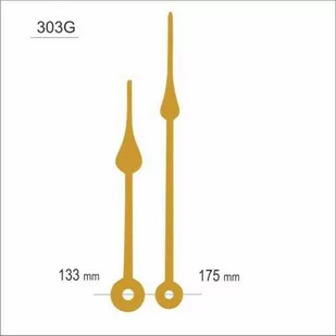 Wskazówki długie ozdobne złote /3033 - Akcesoria do zegarków - miniaturka - grafika 1