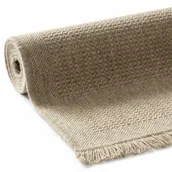 Dywany - Dywan wełniany Lana/Dune 89861-69500 kratka z frędzlami beżowy - miniaturka - grafika 1