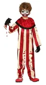 Stroje karnawałowe - Strój dla dzieci, klaun w paski, rozmiar 128 - miniaturka - grafika 1
