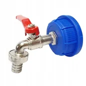 Zawory i kraniki - Zbiornik Nakrętka z Kranikiem 1000L Kran 1/2 Zawór Ibc Mauser Mauzer - miniaturka - grafika 1