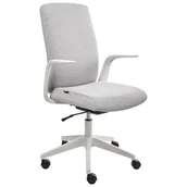 Fotele i krzesła biurowe - Beliani Krzesło biurowe CAPTAIN Jasnoszary - miniaturka - grafika 1
