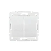 Wyłączniki światła i elektryczne - Kanlux Łącznik podwójny, schodowy LOGI 02-1060-102 bi 25073 - miniaturka - grafika 1