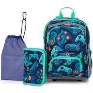 Plecaki szkolne i tornistry - Topgal Komplet szkolny BEBE 25012 SET MEDIUM - miniaturka - grafika 1