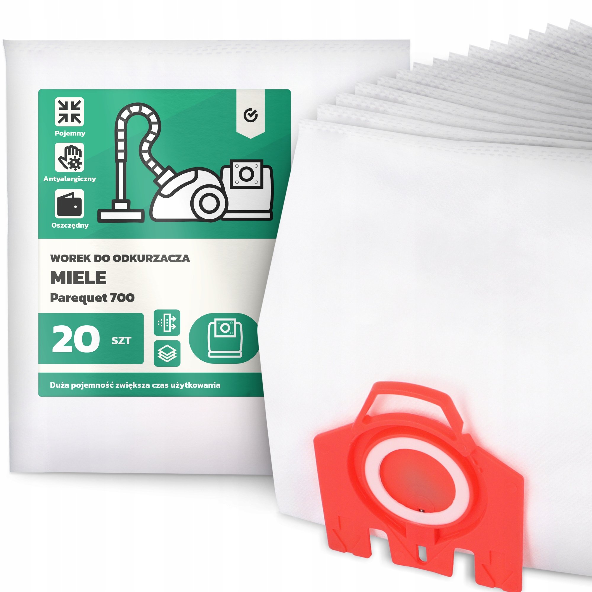 20x Worek do Odkurzacza Miele Parequet 700 Syntetyczny Duży Torba Worki G9