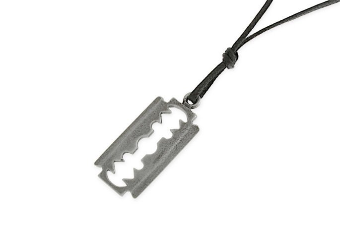 Naszyjnik Ostra Stalowa Żyletka