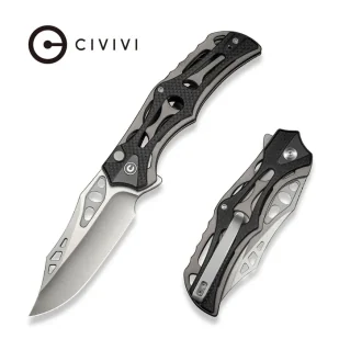 Nóż składany Civivi Biophase Gray Aluminium/Black G10, Satin Nitro-V (C23083C-3) - Noże - miniaturka - grafika 1