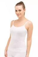 Koszulki sportowe damskie - Koszulka damska camisole Brubeck Comfort Cotton CM00210A biały - miniaturka - grafika 1