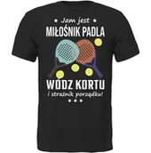 Koszulki męskie - KOSZULKA JAM JEST PADEL WÓDZ PREZENT MIŁOŚNIK - miniaturka - grafika 1