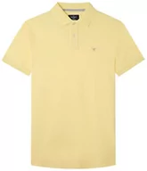 Koszulki męskie - Hackett London Męska koszulka polo z logo slim fit, Lato niebieski, M - miniaturka - grafika 1