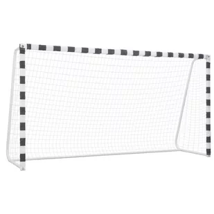 VidaXL Bramka do piłki nożnej, 300x160x90 cm, metalowa, czarno-biała 91953 VidaXL - Piłka nożna - miniaturka - grafika 1