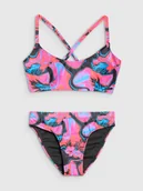 Stroje kąpielowe dla dziewczynek - 4F Kostium kąpielowy dwuczęściowy dziewczęcy - multikolor 122/128 (6-8 lat) - miniaturka - grafika 1