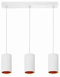 Nowoczesna lampa wisząca CHLOE GU10 IP20 3 pkt. BIAŁO ZŁOTA - Lampy sufitowe - miniaturka - grafika 1