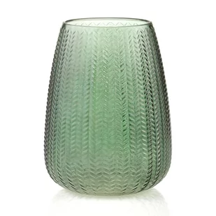 Wazon owalny SEVILLA kolor butelkowa zieleń ameliahome - VASE/AH/SEVILLA/BOTTLEGREEN/18,5X24 - Wazony i flakony - miniaturka - grafika 1