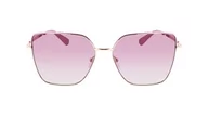 Okulary przeciwsłoneczne - Calvin Klein Okulary przeciwsłoneczne damskie, Złoty, XL - miniaturka - grafika 1