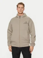 Bluzy męskie - adidas Bluza Z.N.E. JC5495 Beżowy Regular Fit - miniaturka - grafika 1