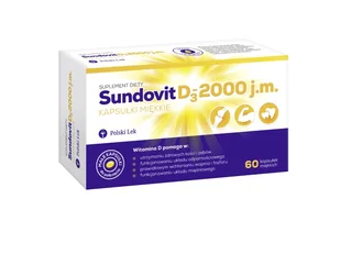 SundovitD3, 2000 j.m., 60 kapsułek miękkich | Dostawa kurierem DHL tylko 9,99 zł !! - Witaminy i minerały - miniaturka - grafika 1