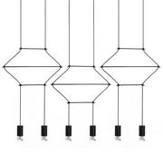 Lampy sufitowe - KingHome Lampa wisząca FLUSSO LINE 6 JD0032-6P - miniaturka - grafika 1
