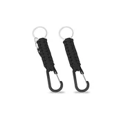 Łańcuchy i liny stalowe - 2 szt. 16*2,2*1 karabińczyk do kluczy, przenośny karabinek do kluczy, odporny na zużycie brelok, linka paracord z karabińczykiem, odpowiedni do uprawi - miniaturka - grafika 1