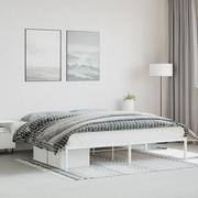 Łóżka - Metalowa rama łóżka, biała, 200x200 cm Lumarko! - miniaturka - grafika 1