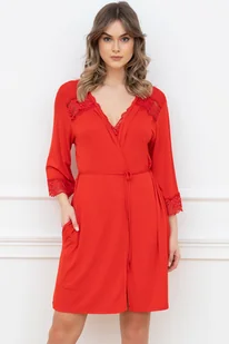 Szlafrok Italian Fashion Samaria r.3/4 czerwony - Szlafroki damskie - miniaturka - grafika 1