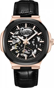 Zegarek Zegarek męski KENNETH COLE KCWGX0046204 czarny klasyczny skeleton - Zegarki męskie - miniaturka - grafika 1