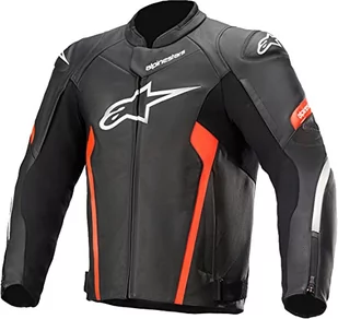 Alpinestars Faster V2 Leather Jacket Black/Fluo Red - Odzież motocyklowa - miniaturka - grafika 1