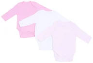 Body dla niemowląt - 3 x Różowe body na długi rękaw 6-9 m 74 cm - miniaturka - grafika 1