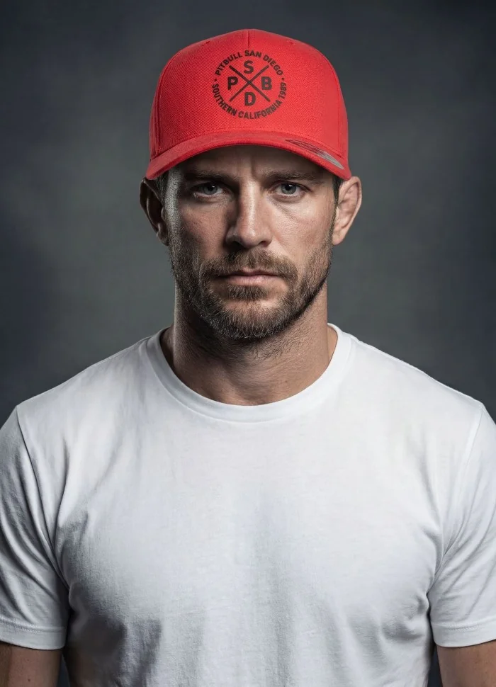 Czapka PIT BULL Snapback ATHLETIC czerwona (fluo red)