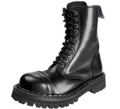 Botki męskie - glany STEADY'S - 10 dziurek, czarne (STE/10/OC) ocieplane-43 - miniaturka - grafika 1