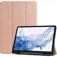 Etui do tabletów - Bizon Etui Case Tab Lizard do Samsung Galaxy Tab S8 / S7, różowozłote - miniaturka - grafika 1