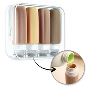 Kosmetyczki, organizery i kuferki - Zestaw silikonowych pojemniczków, buteleczek podróżnych 4w1 90ml KS137WZ2 - miniaturka - grafika 1