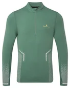 Bluzy sportowe męskie - RONHILL Bluza biegowa męska TECH REFLECT 1/2 ZIP dark sage/reflect - miniaturka - grafika 1