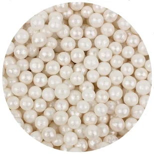 POSYPKA PEREŁKI CUKROWE białe perłowe 4mm 50g - Dodatki do ciast w proszku - miniaturka - grafika 1