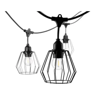 Klosz do girlandy CRETE D1 czarny 5 sztuk do zestawu metalowy 12,5cm - Lampy ogrodowe - miniaturka - grafika 1