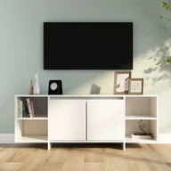 Szafki RTV - Lumarko Szafka pod TV, biała, 130x35x50 cm, płyta wiórowa - miniaturka - grafika 1