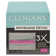Kremy do twarzy - Clinians Krem do twarzy przeciwzmarszczkowy Detox, przeciwutleniacz, SPF15, 50ml - miniaturka - grafika 1