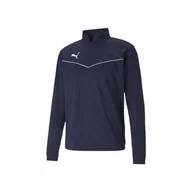 Bluzy sportowe męskie - Bluza piłkarska męska Puma teamRISE 1 4 Zip Top - miniaturka - grafika 1