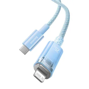 Kabel szybko ładujący Baseus USB-C do Lightning Explorer Series 2m, 20W (niebieski) - Kable - miniaturka - grafika 7