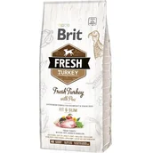 Sucha karma dla psów - Brit Brit Fresh Fit&Slim Overweight&Senior Turkey with Pea 12 kg - miniaturka - grafika 1