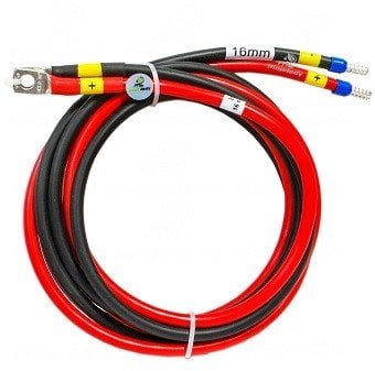 Mojeledy 2x 300cm czerwony i czarny kabel łączeniowy akumulatora inwertera 16mm